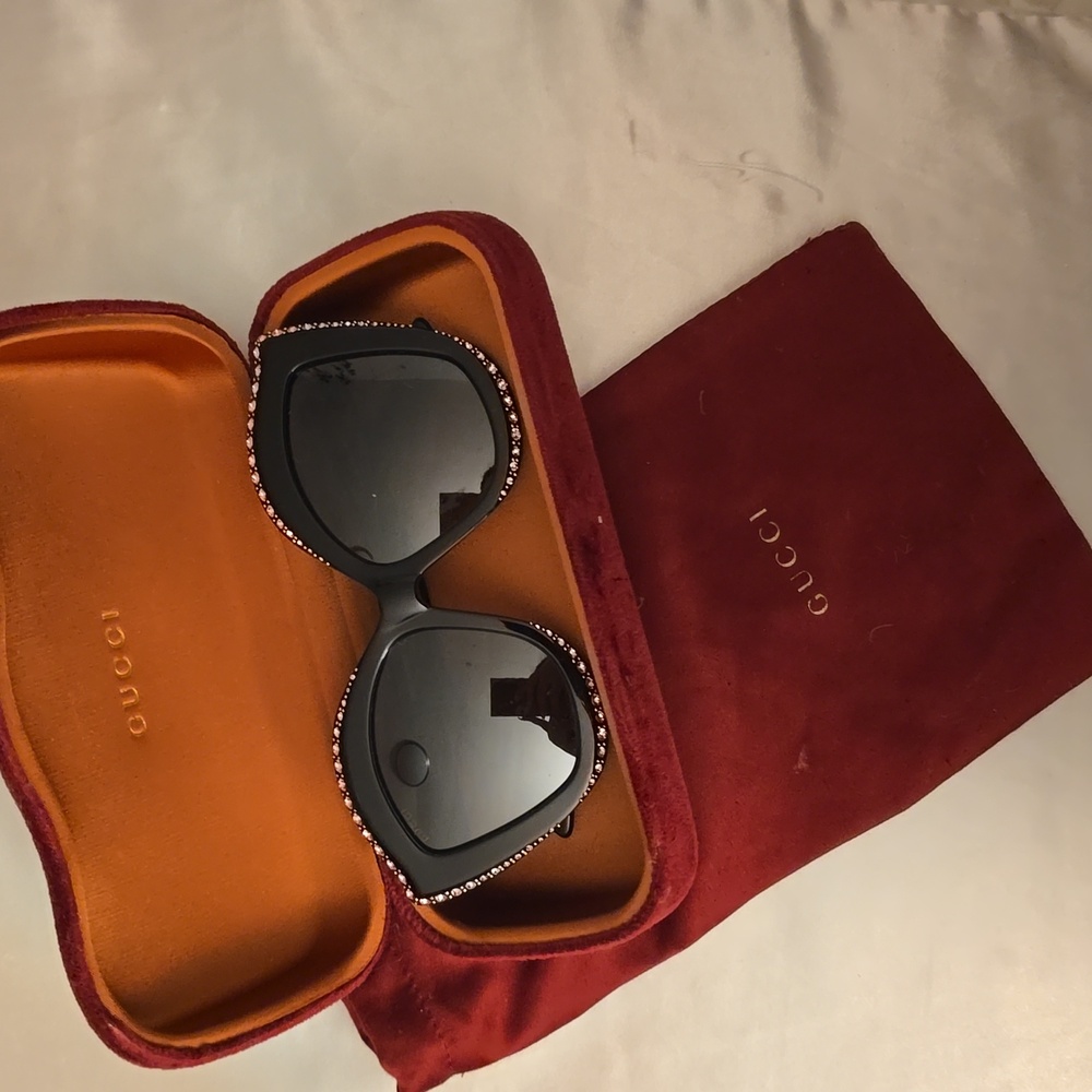 AUTHENTIC Gucci Crystal Cat Eye GG0118S - Picture 4 of 5